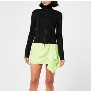 Gauge 81 Anjo 100% silk skirt bright green